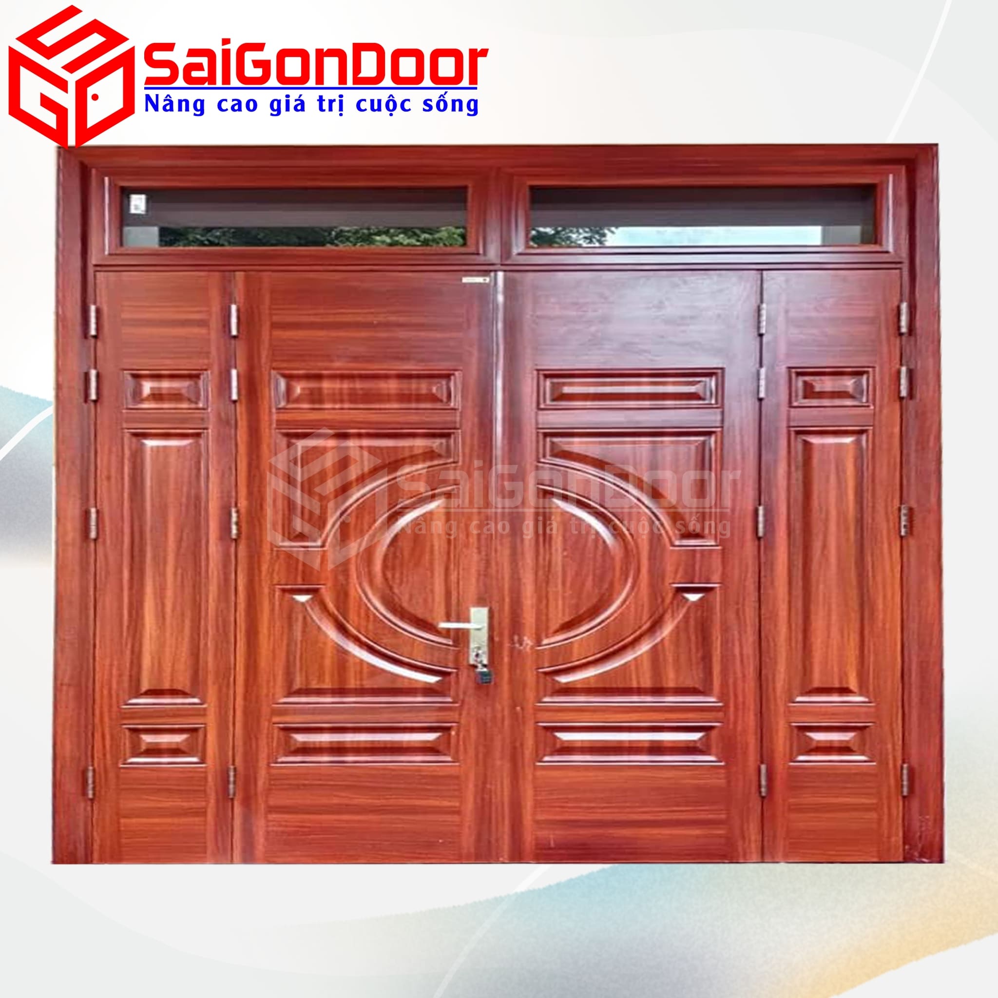 Cửa Thép Vân Gỗ KG-1.08