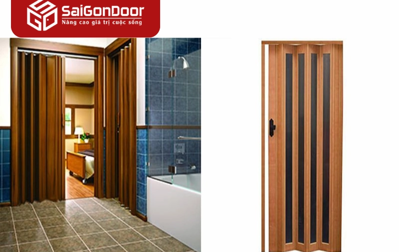 cửa nhựa giả gỗ toilet