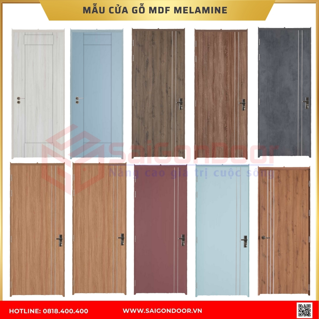 Mẫu cửa MDF Melamine được ưa chuộng