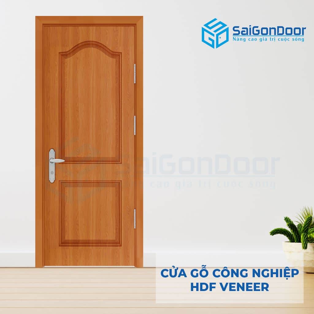 Cửa Gỗ Công Nghiệp HDF Veneer SGD 2A xoan dao (1)