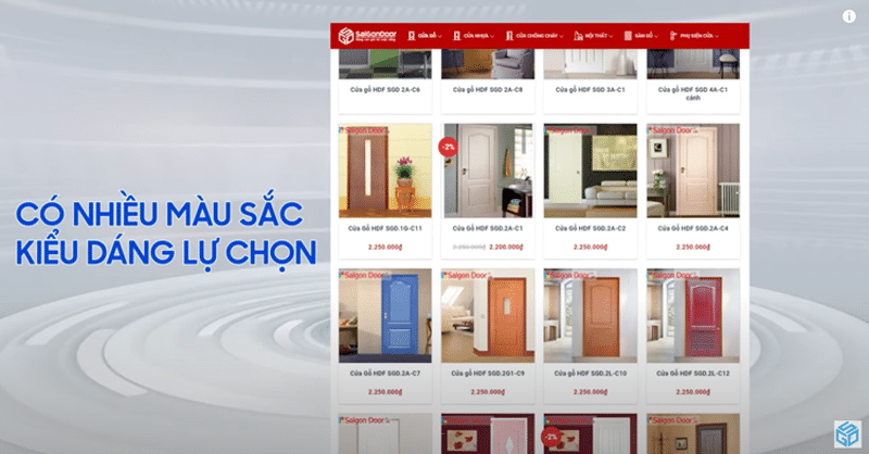 Cửa gỗ công nghiệp và cửa gỗ tự nhiên tại SaiGonDoor có giá thành phải chăng 