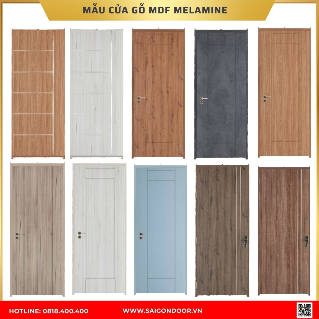 Mẫu cửa gỗ công nghiệp MDF Melamine