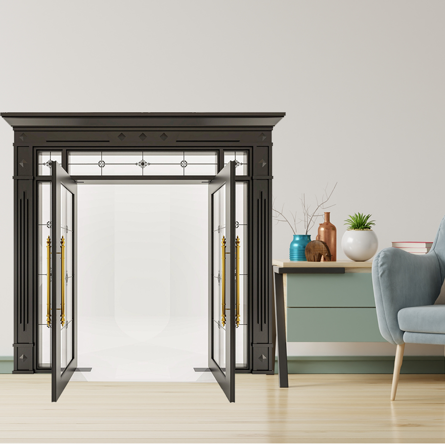 Cửa Nhôm Vân Gỗ 75