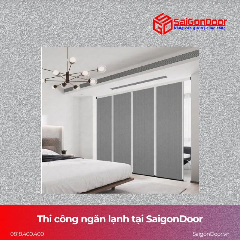Thi công vách ngăn lạnh tại SaigonDoor