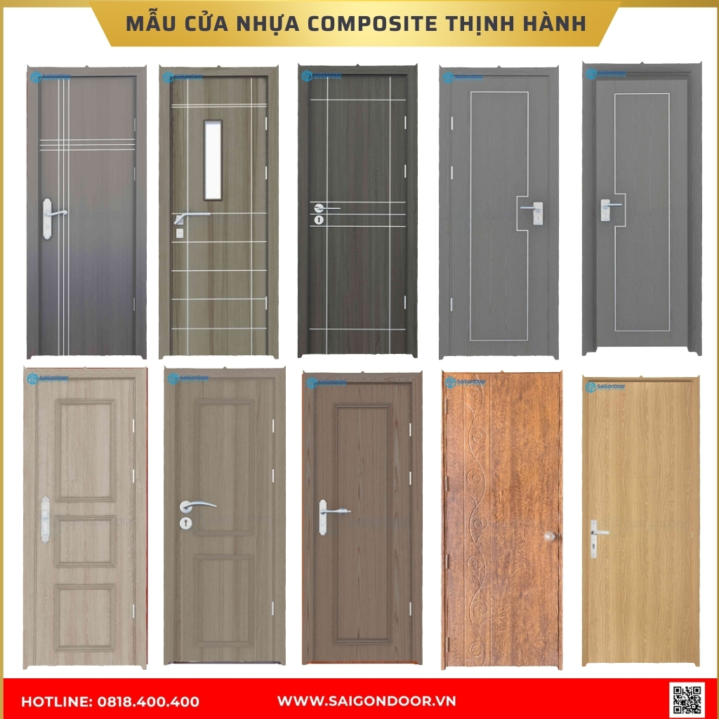 Mẫu cửa nhựa composite được ưa chuộng