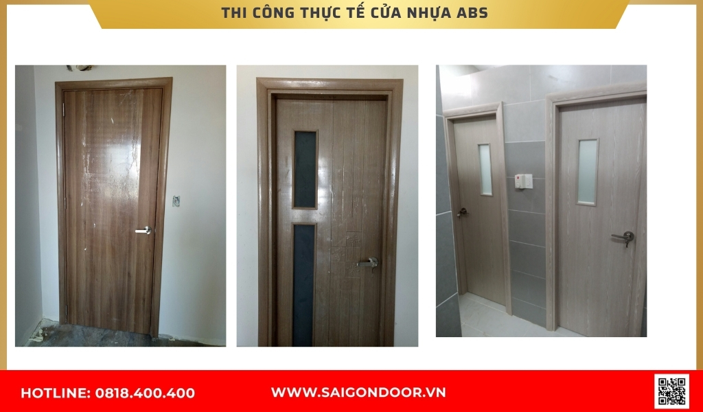 Hình ảnh thi công thực tế cửa nhựa Hàn Quốc Tiền Giang