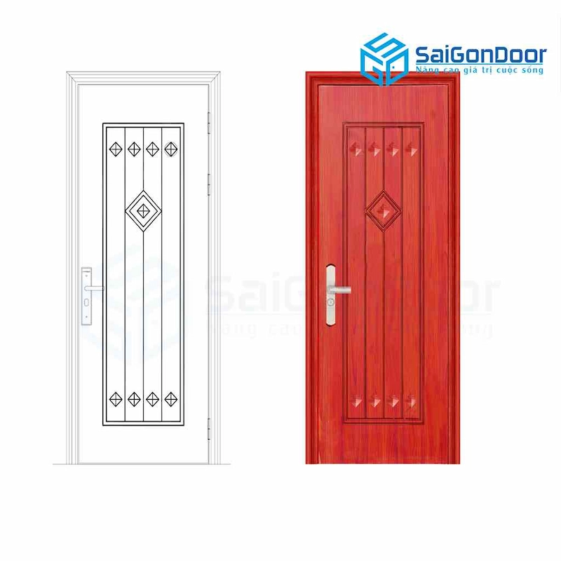  Ưu điểm vượt trội của cửa thép vân gỗ có phào chỉ