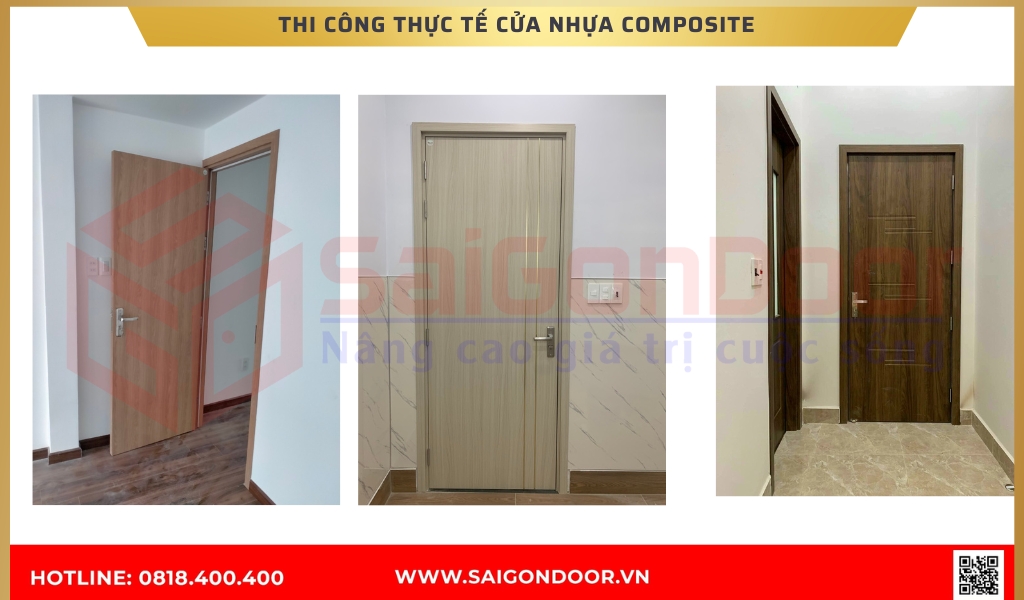 Hình ảnh thi công thực tế cửa nhựa composite Kiên Giang