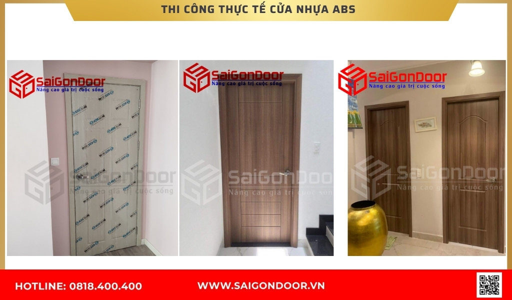 Hình ảnh thi công thực tế cửa nhựa ABS Hàn Quốc TP Hồ Chí Minh