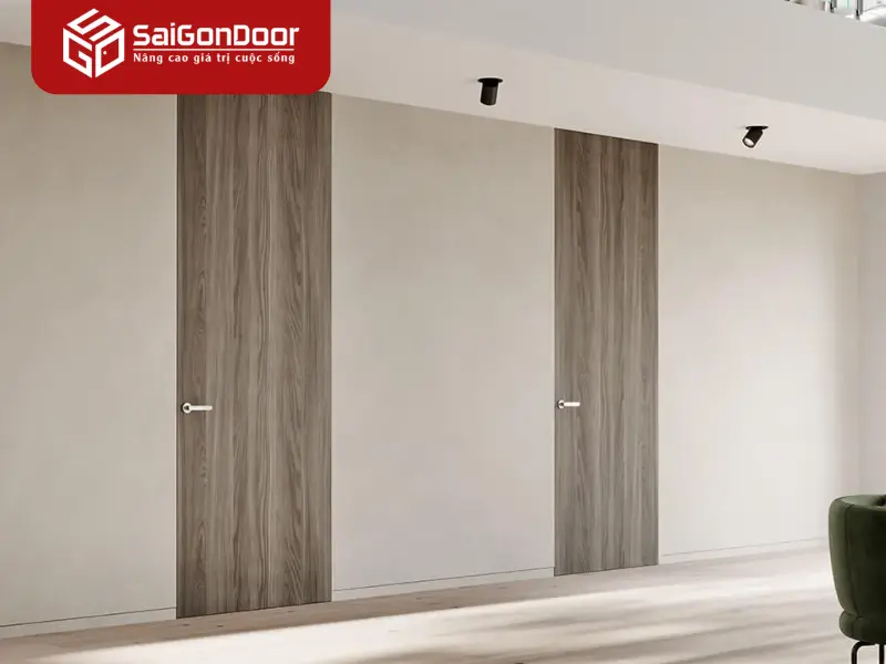 Cửa gỗ HDF vân gỗ tự nhiên