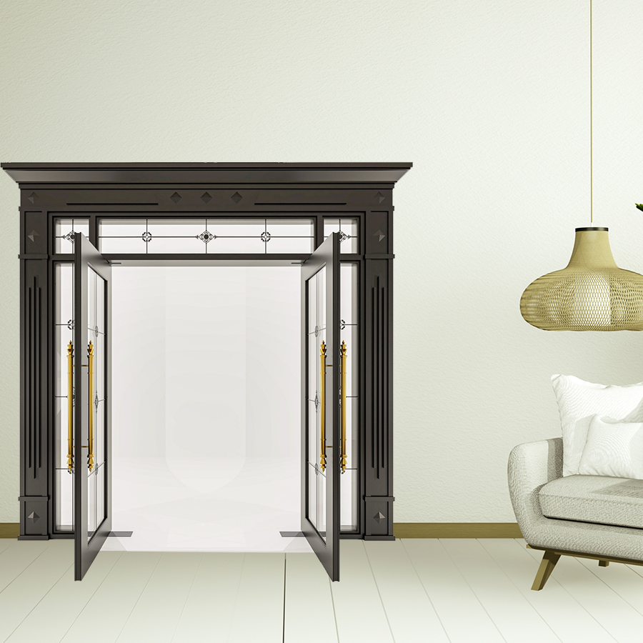 Cửa Nhôm Vân Gỗ 75