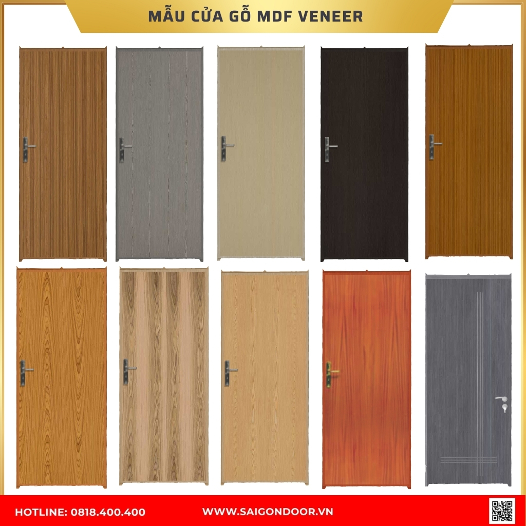 Mẫu cửa gỗ công nghiệp MDF Veneer