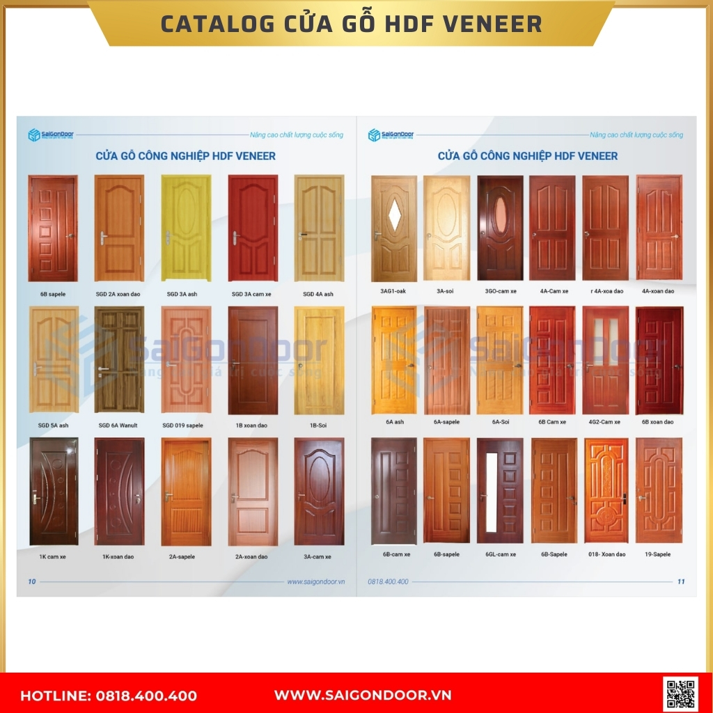 Catalogue cửa gỗ công nghiệp HDF