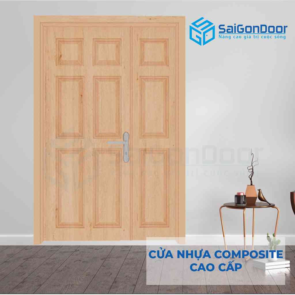 CỬA NHỰA COMPOSITE 2 canh 9A Oak (1)