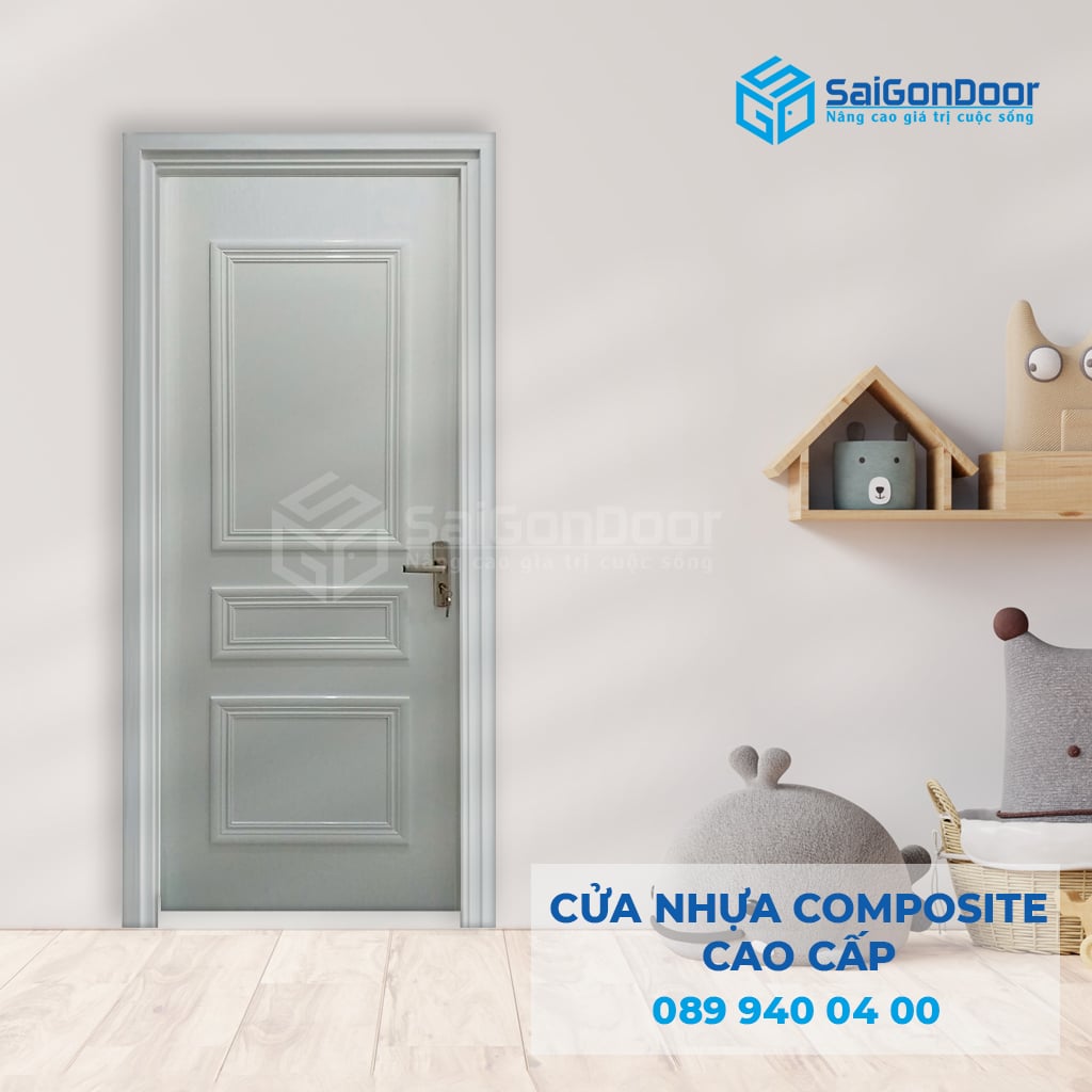 Cửa nhựa composite làm cửa phòng khách