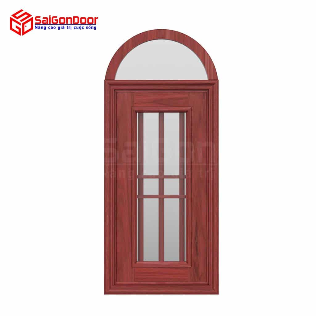 Vaulted wood grain steel door TVGVom-SGD-3