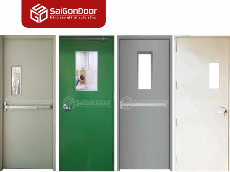 cửa chống cháy có ô kính 