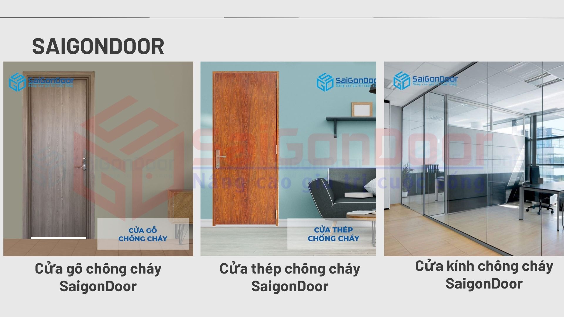 Cửa gỗ chống cháy và cửa thép chống cháy, cửa kính chống cháy uy tín SaigonDoor