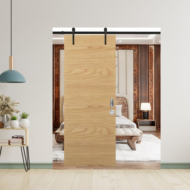 CỬA GỖ CÔNG NGHIỆP MDF VENEER lua truot treo ray