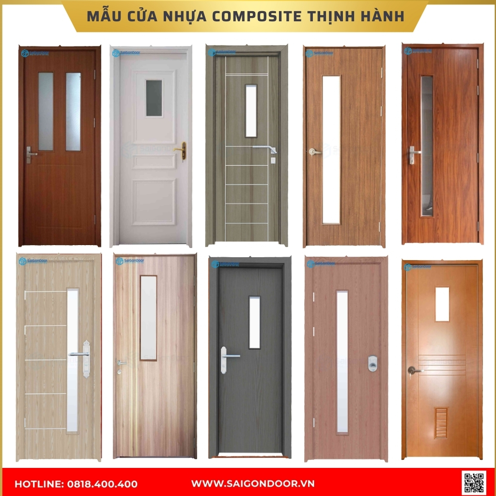 Mẫu cửa nhựa composite được ưa chuộng