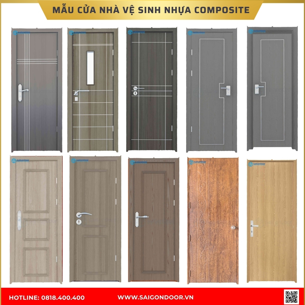 Mẫu cửa nhà vệ sinh nhựa composite được ưa chuộng