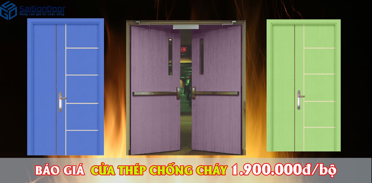 Báo Giá Cửa Thép Chống Cháy 2.100.000đ ✅[Đã Kiểm Định]