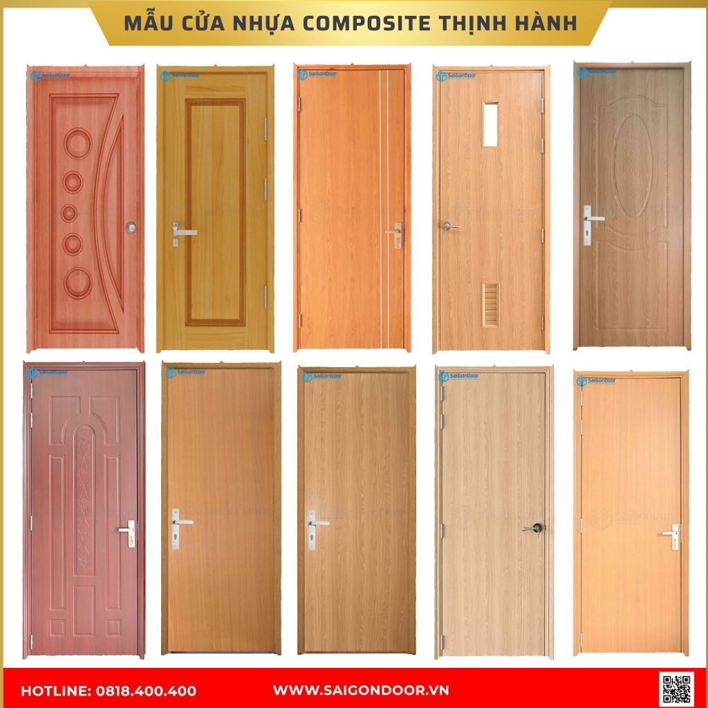 Mẫu cửa nhựa composite được ưa chuộng