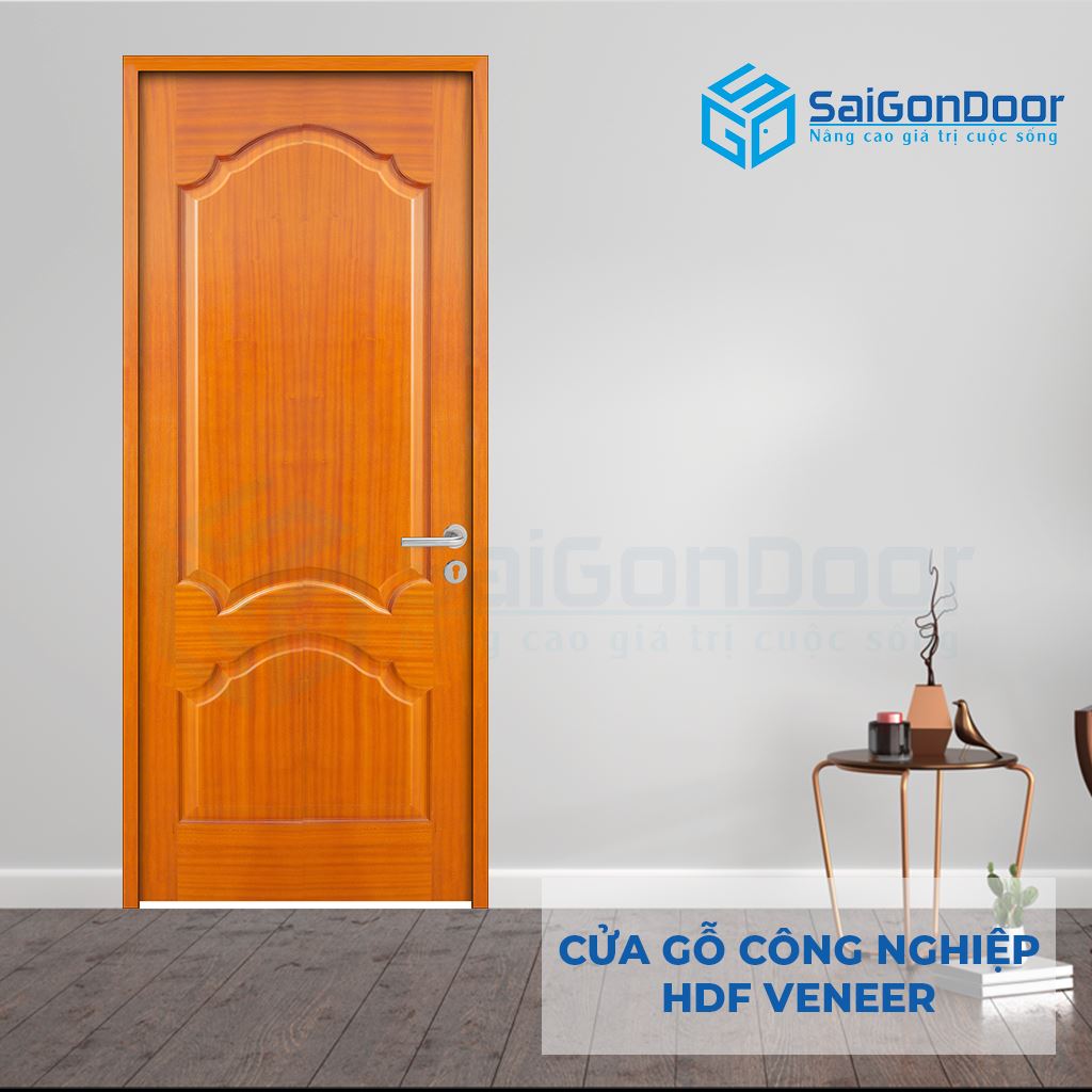 Cửa Gỗ Công Nghiệp HDF Veneer 2A lum xoan dao