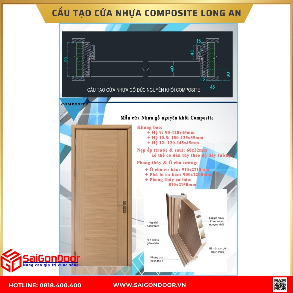 Cấu tạo cửa nhựa composite