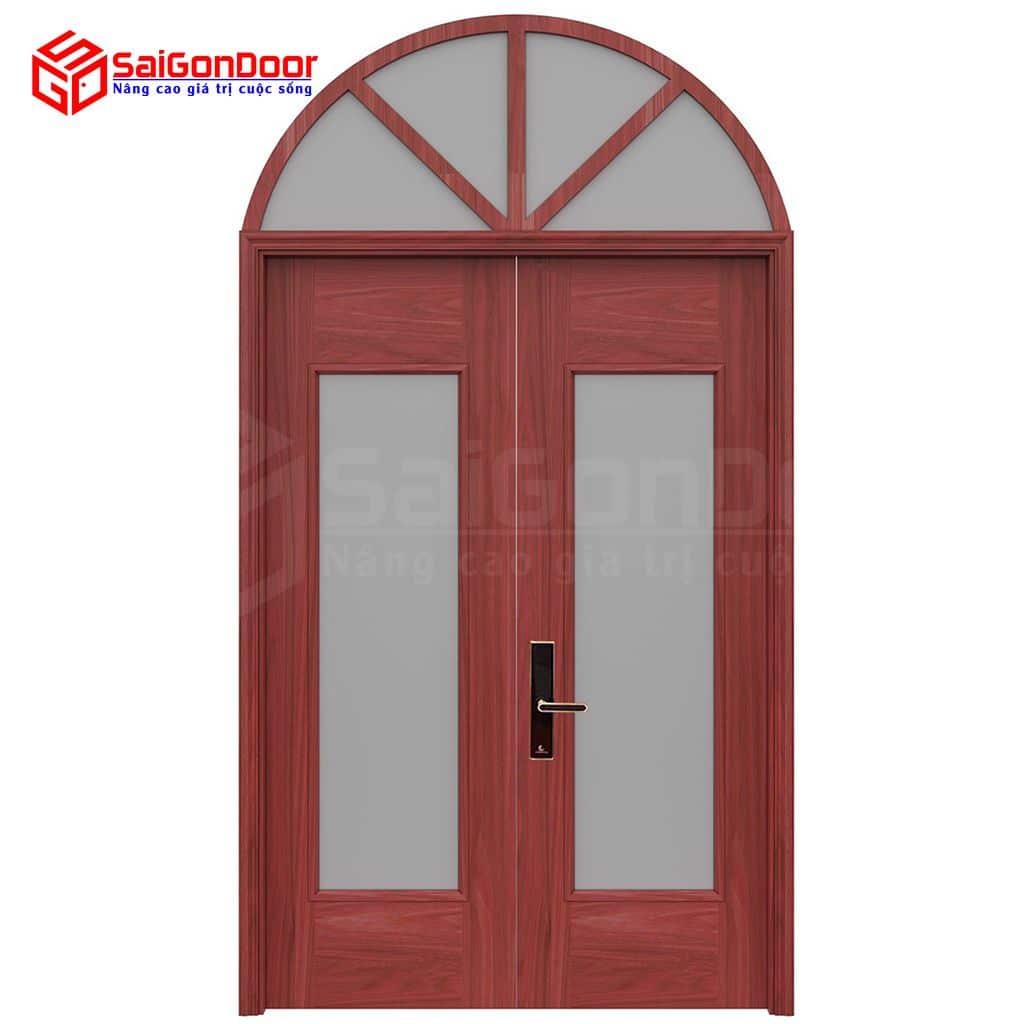 Vaulted wood grain steel door TVGVom-SGD-7