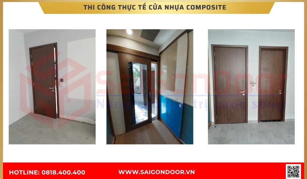 Hình ảnh thi công thực tế cửa nhựa composite An Giang