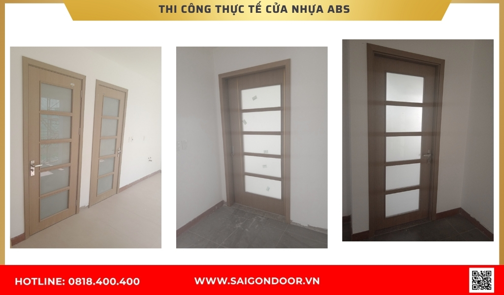 Hình ảnh lắp đặt thực tế cửa nhựa Hàn Quốc Sóc Trăng