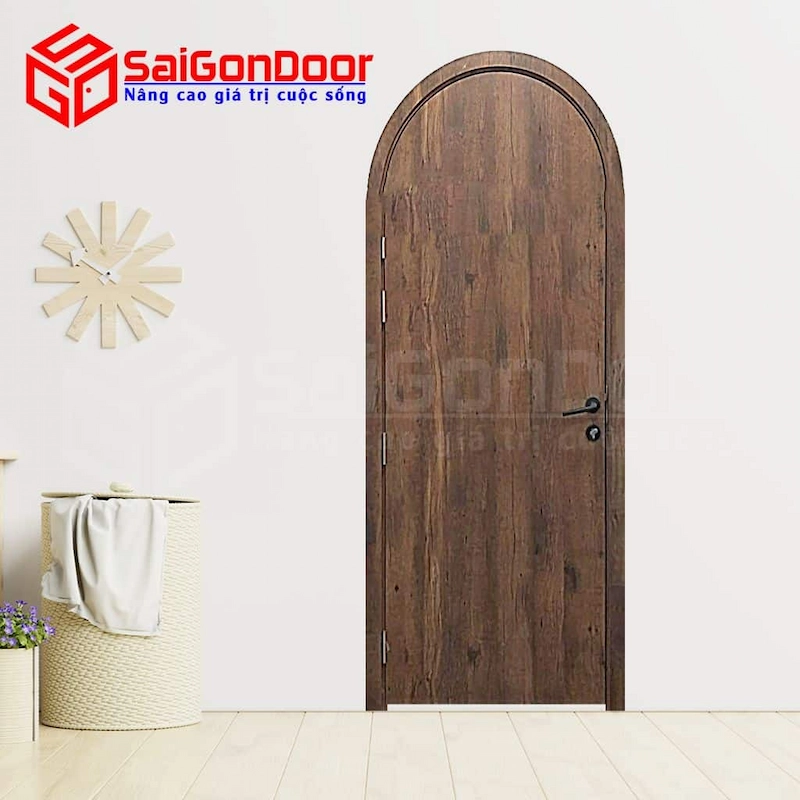 mẫu cửa gỗ vòm đẹp