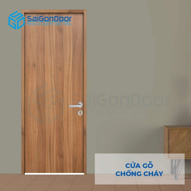 Cửa gỗ chống cháy MDF Melamine 1 Cửa gỗ chống cháy MDF Melamine 1