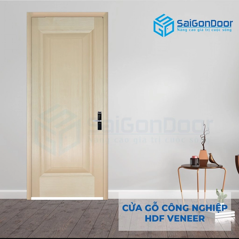 Cửa gỗ công nghiệp HDF Veneer 1B-Ash