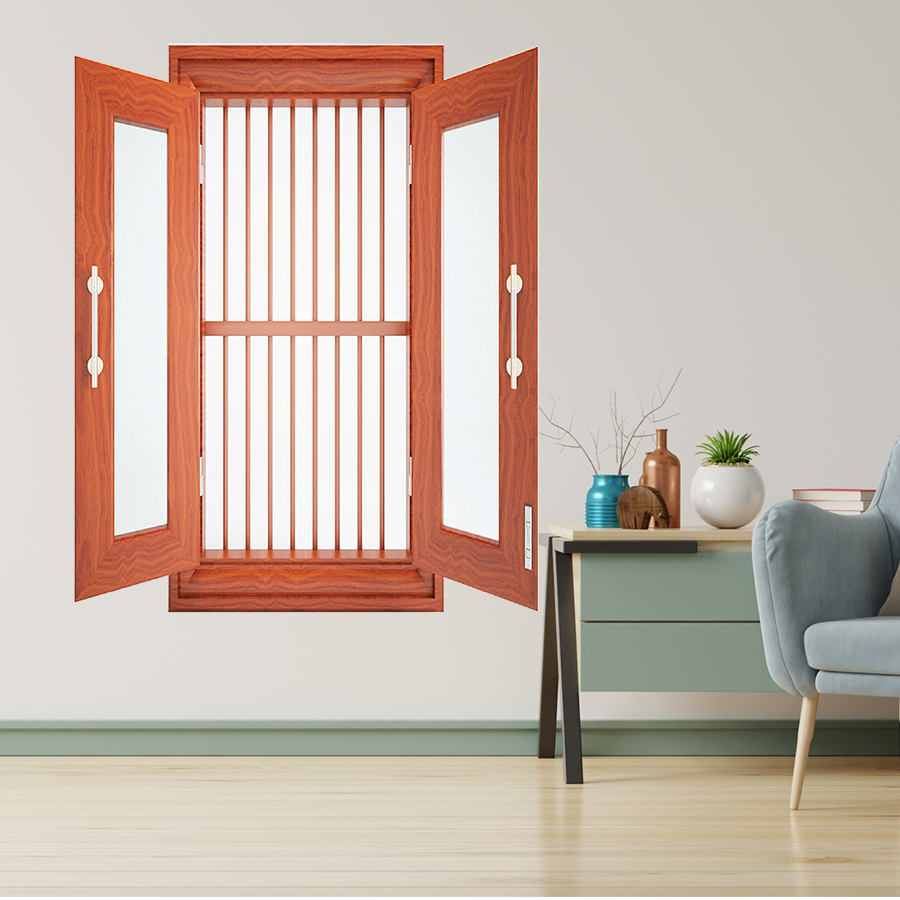 Cửa thép vân gỗ SGD CS2K SS