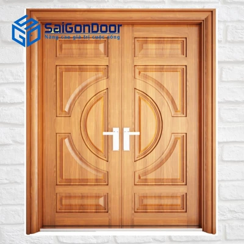 cửa 2 cánh nhựa giả gỗ 