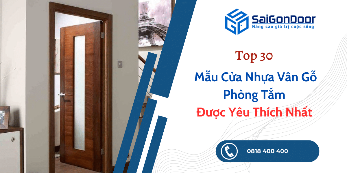 Cửa nhựa vân gỗ phòng tắm