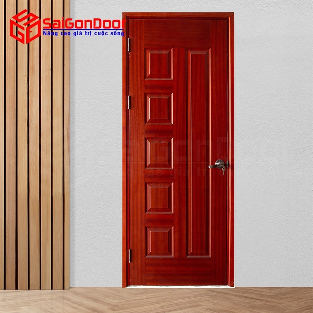 Cửa gỗ công nghiệp HDF Veneer 6B Xoan-đào 2