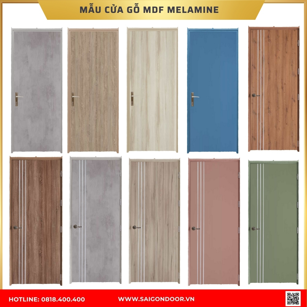 Mẫu cửa gỗ công nghiệp MDF Melamine