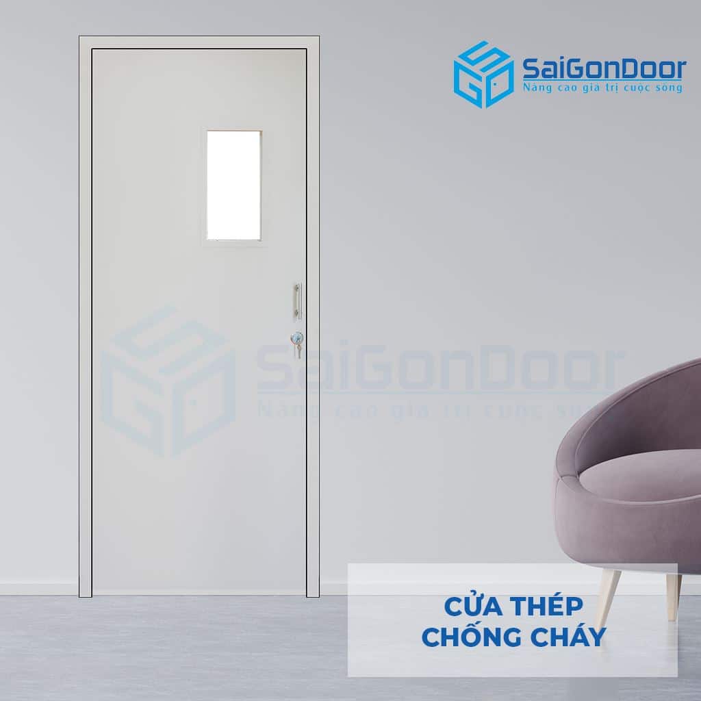 Cửa thoát hiểm thép P1G1 lưới thép SGD