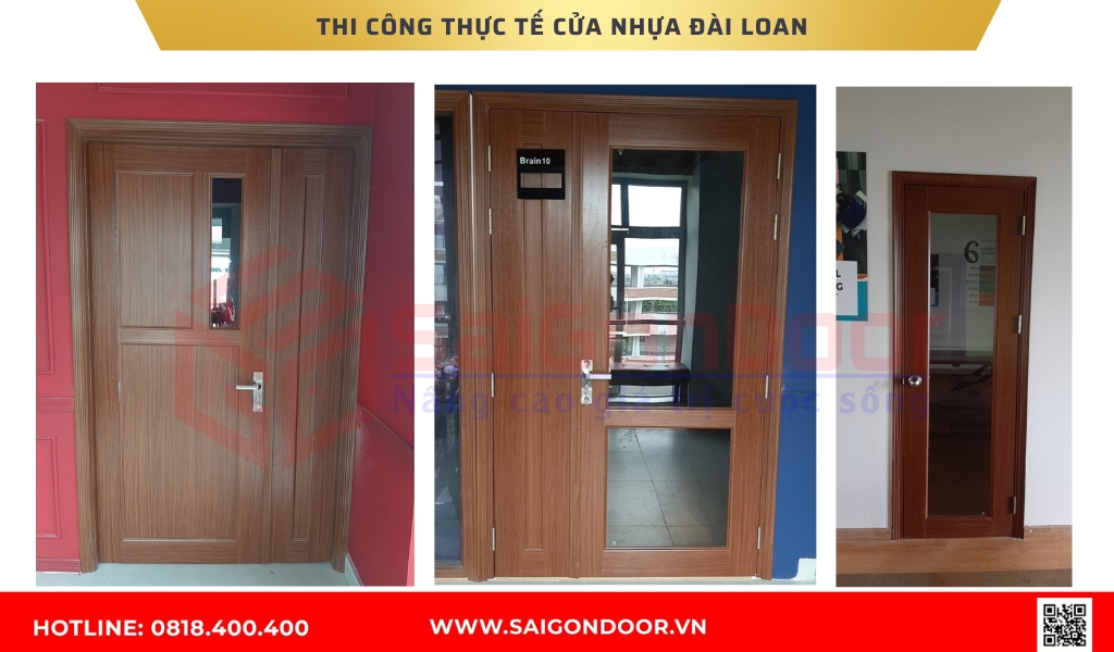 Hình ảnh thi công thực tế cửa nhựa Đài Loan Đồng Nai