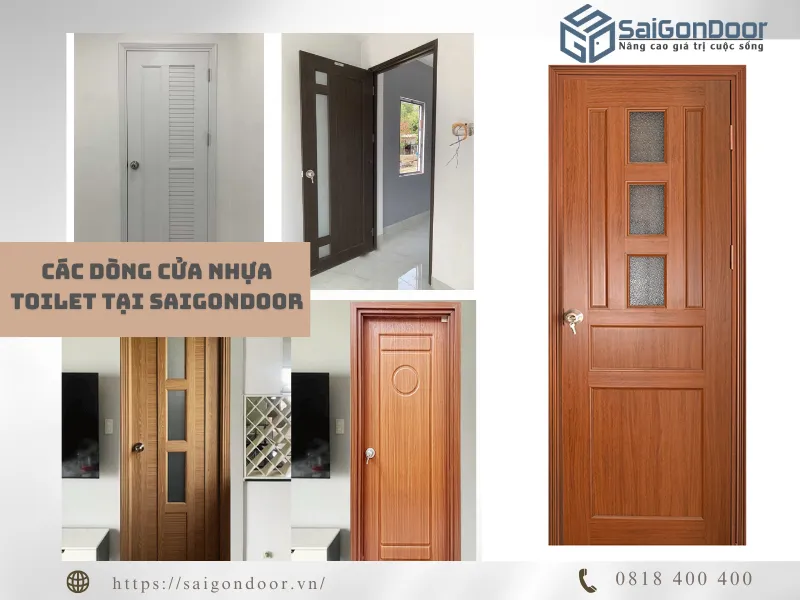 Các dòng cửa nhựa toilet WC  phổ biến tại SaigonDoor
