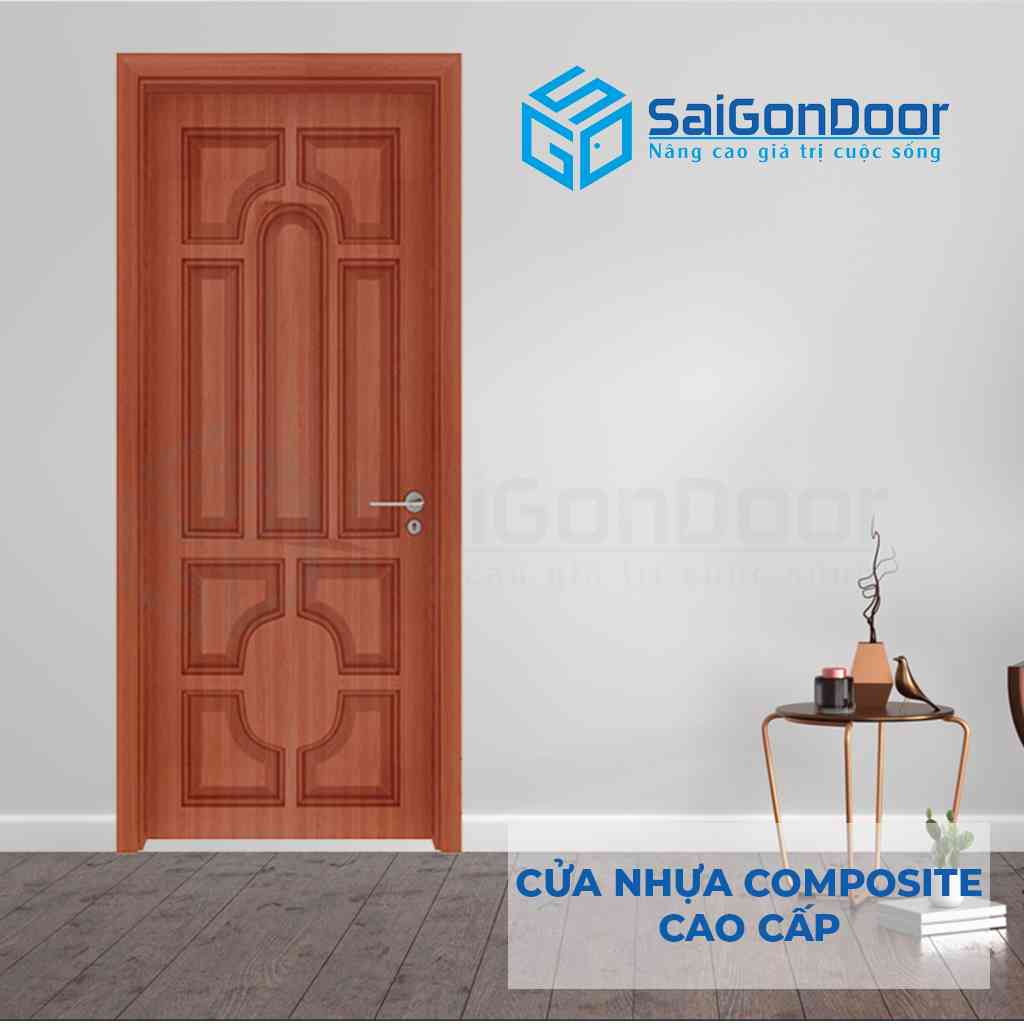 Mẫu cửa nhựa gỗ chịu nước 018 Teak