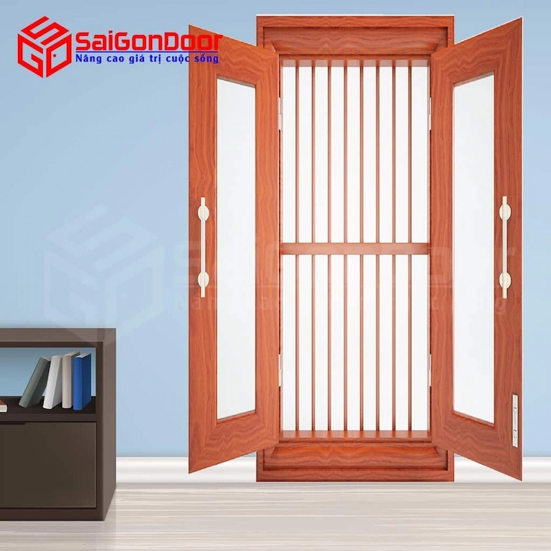 Cửa thép vân gỗ TVG-CS2K-SS