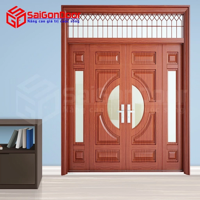 Cửa thép vân gỗ biệt thự/ Luxury