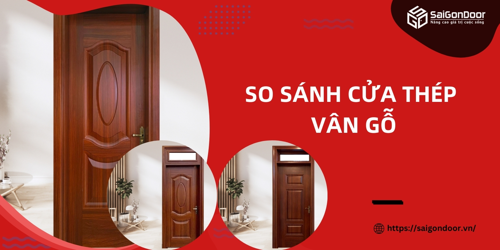 So Sánh Cửa Thép Vân Gỗ Với Cửa Gỗ, Cửa Nhôm Carbon Mới Nhất