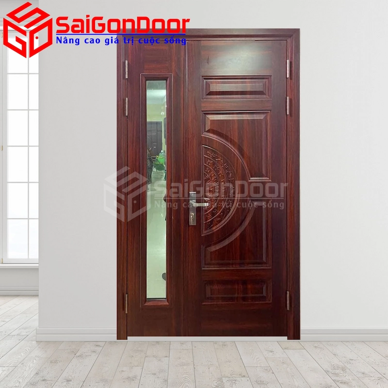 Cửa thép vân gỗ SGD-KM-TVG-2CL-10