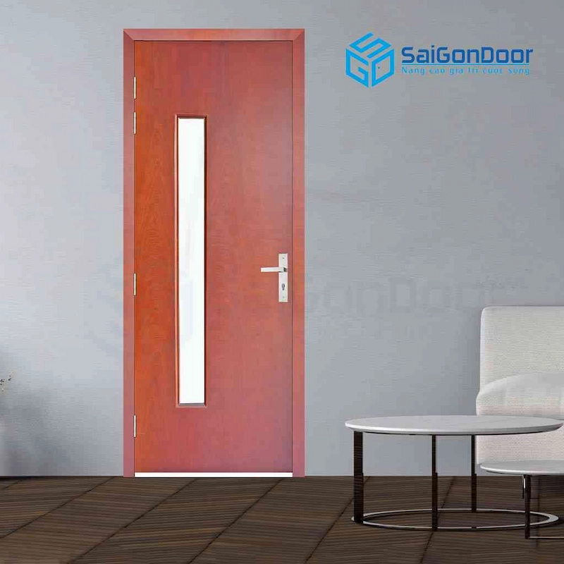 Cửa gỗ công nghiệp MDF Veneer P1G1 căm xe