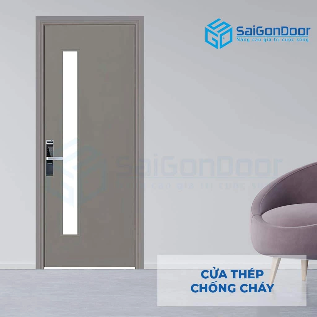  Cửa thép chống cháy TCC P1G1 xám (2)